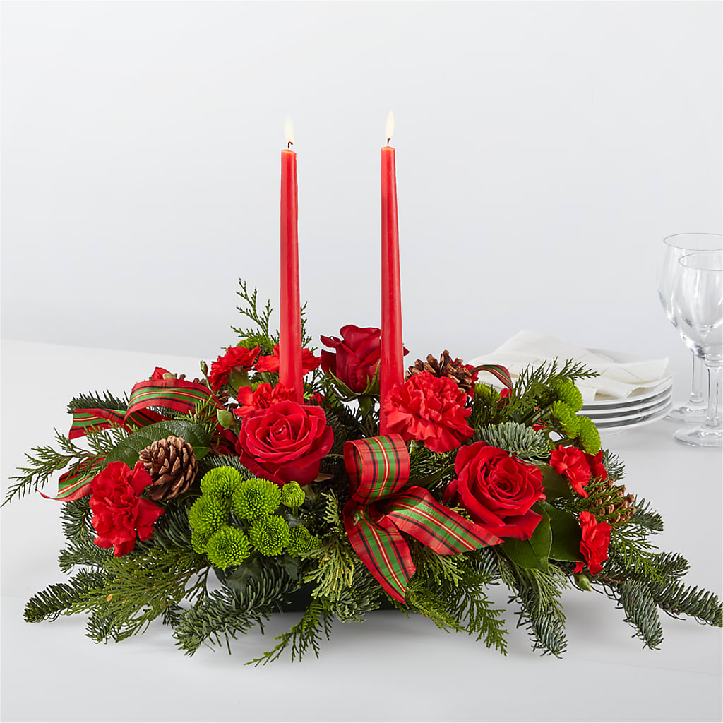 By the Candlelight Centerpiece – Flowers By Oralene Llc, Concord NC