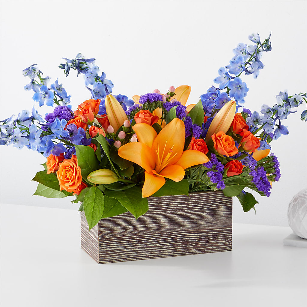 Radiant Citrus Box Bouquet – Flowers By Oralene Llc, Concord NC