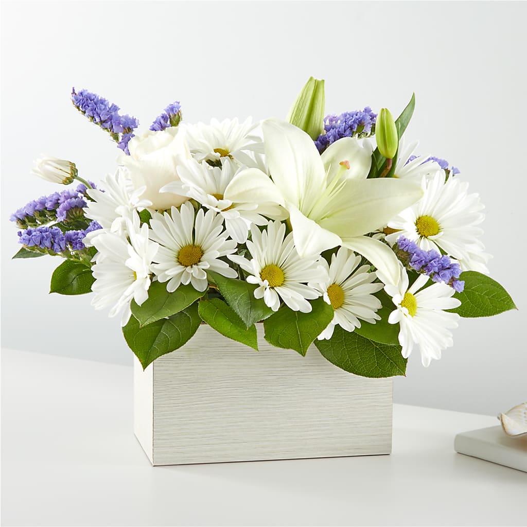 Beyond Blue Box Bouquet – Flowers By Oralene Llc, Concord NC