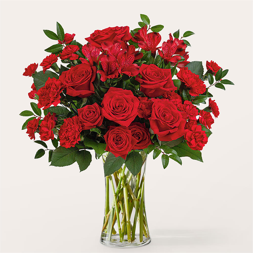 Brilliant Ruby Bouquet – Flowers By Oralene Llc, Concord NC