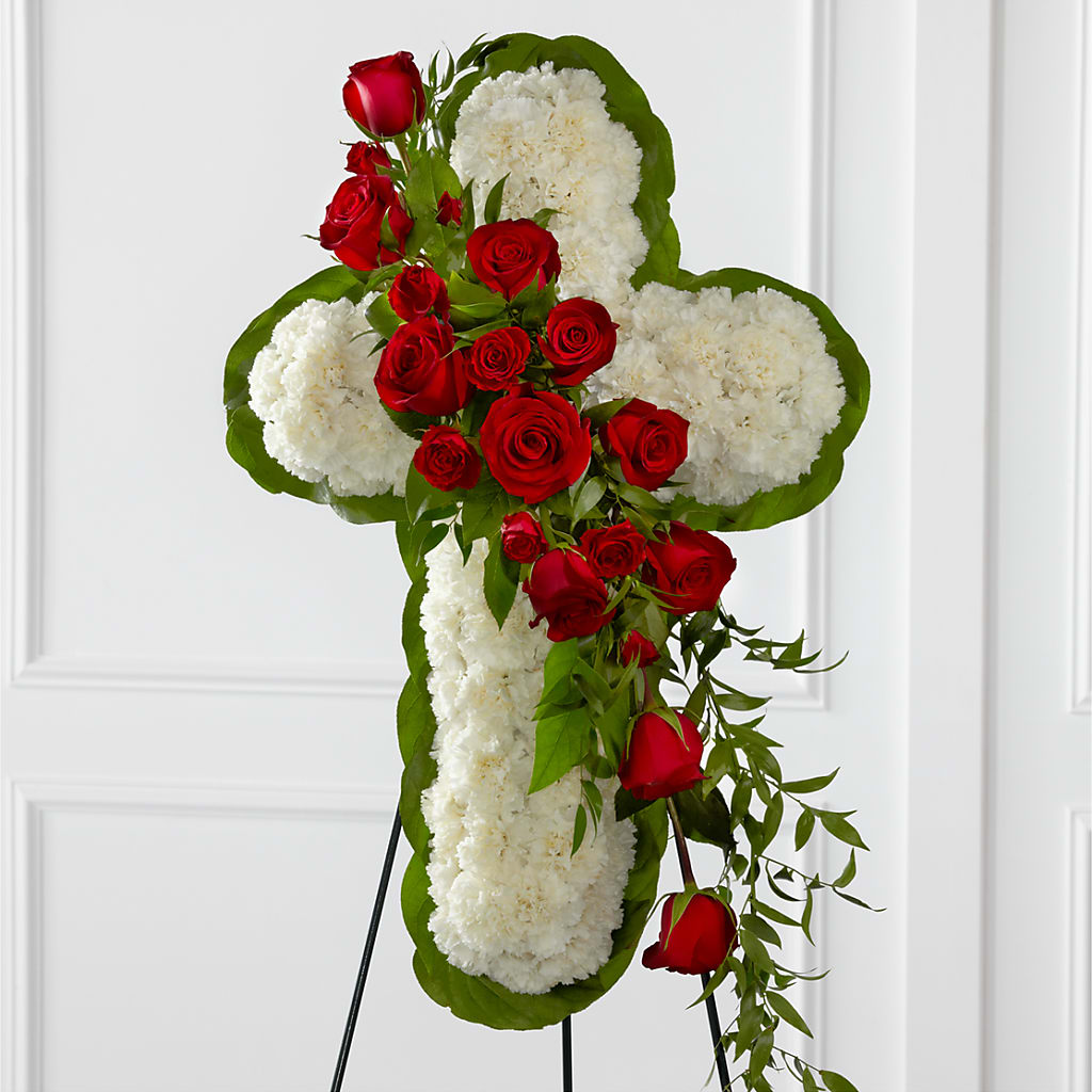 Floral Cross Easel – Flowers By Oralene Llc, Concord NC