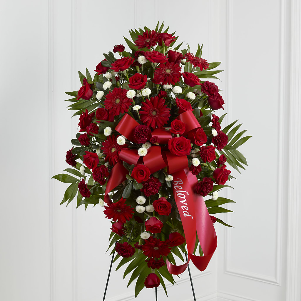 Treasured Memories Standing Spray – Flowers By Oralene Llc, Concord NC