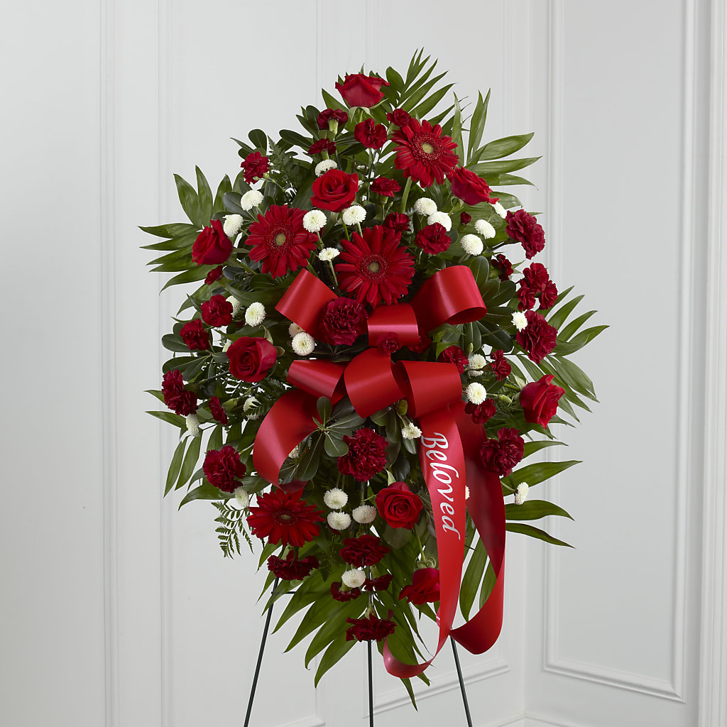 Treasured Memories Standing Spray – Flowers By Oralene Llc, Concord NC
