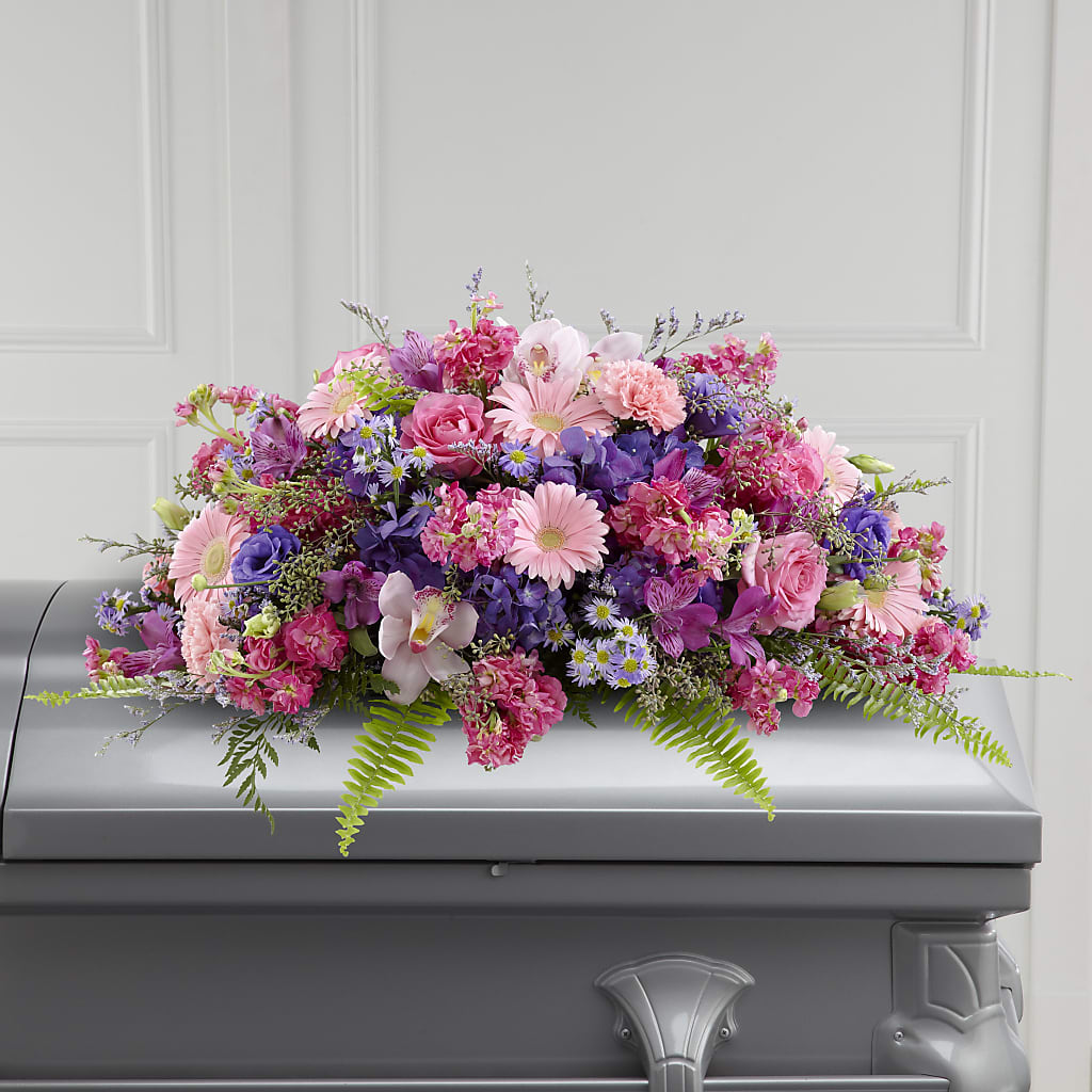 Glorious Garden Casket Spray – Flowers By Oralene Llc, Concord NC