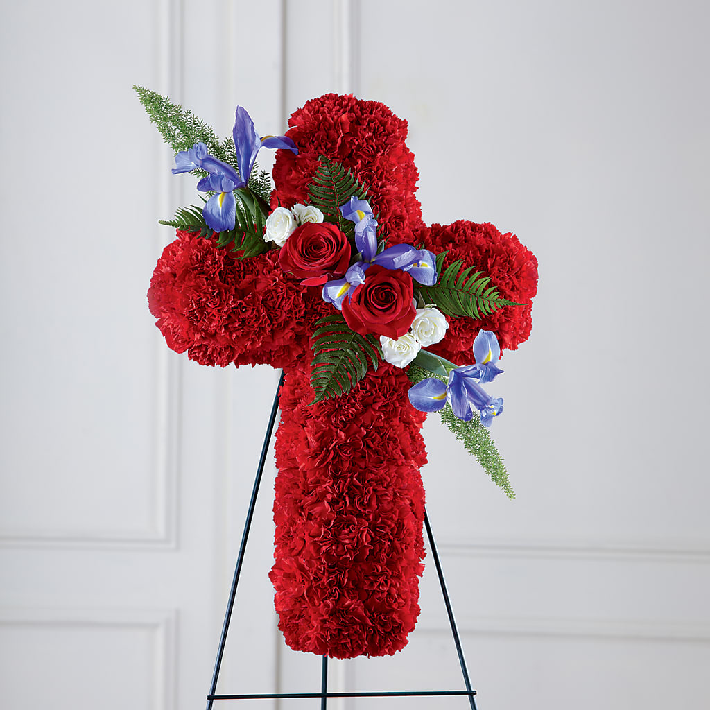 Faithful Hero Floral Cross – Flowers By Oralene Llc, Concord NC