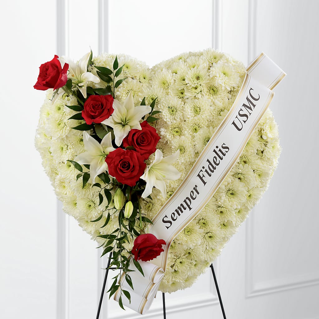 Heartfelt Hero Standing Heart – Flowers By Oralene Llc, Concord NC