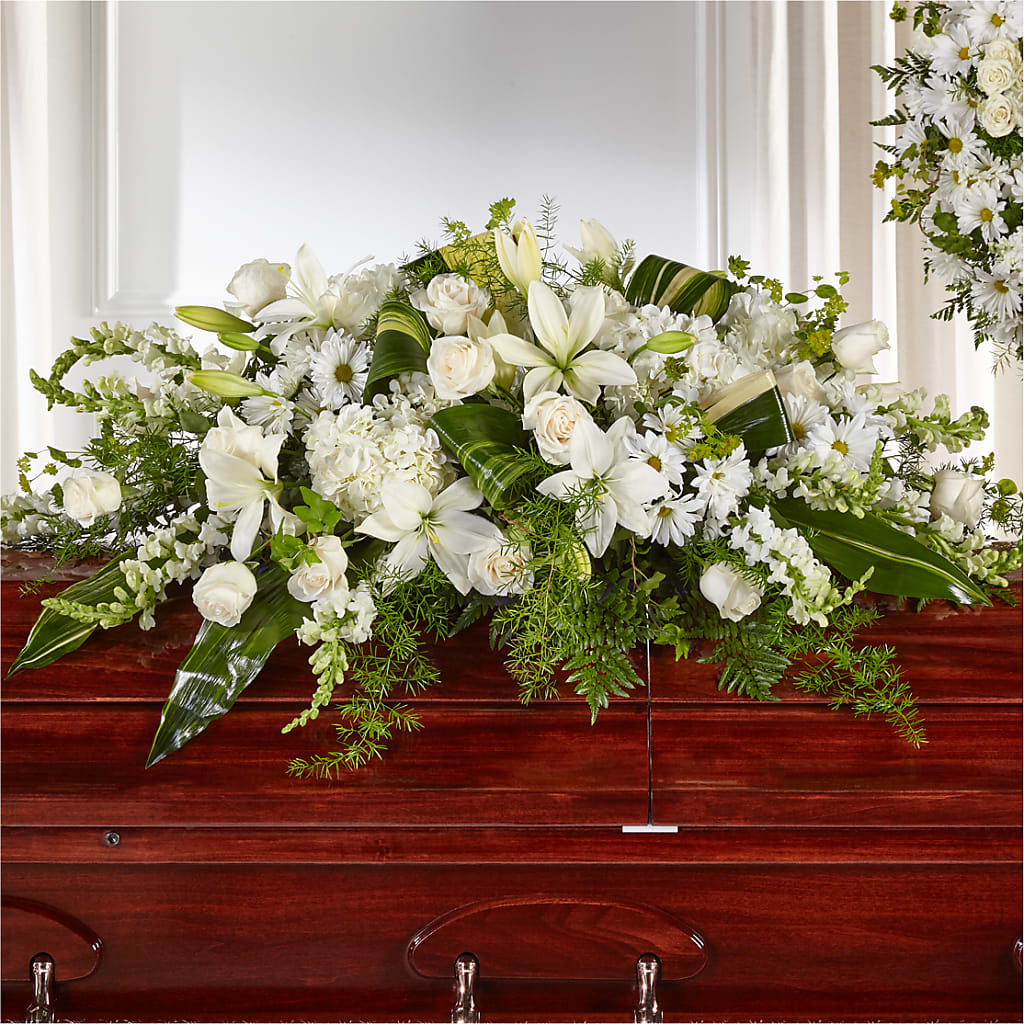 Abundance Casket Spray – Flowers By Oralene Llc, Concord NC
