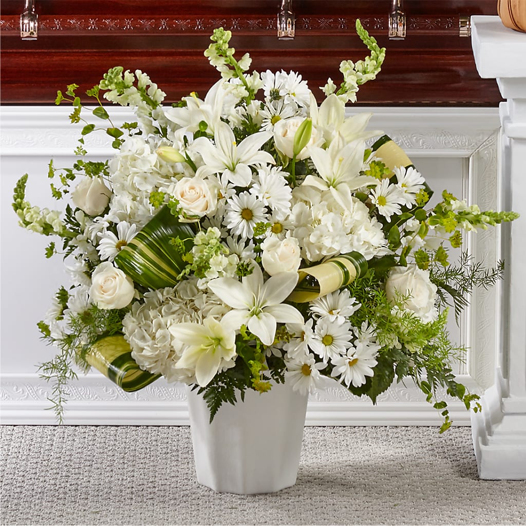 Thoughts of Tranquility Floor Basket – Flowers By Oralene Llc, Concord NC