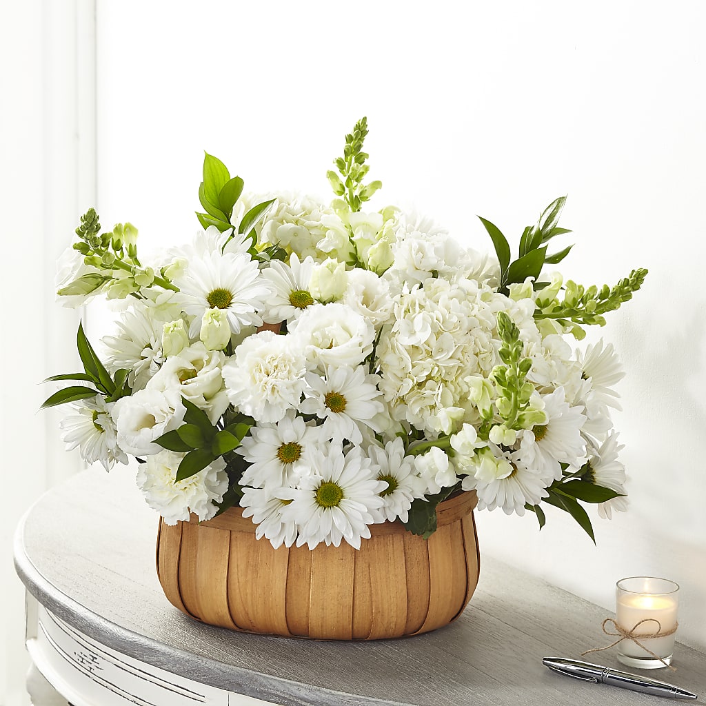 Pure Ivory Basket – Flowers By Oralene Llc, Concord NC