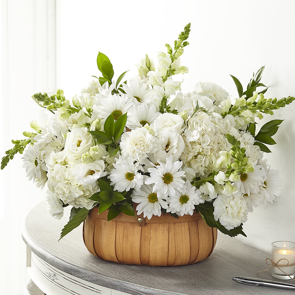 Pure Ivory Basket – Flowers By Oralene Llc, Concord NC