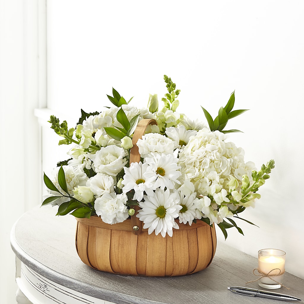 Pure Ivory Basket – Flowers By Oralene Llc, Concord NC