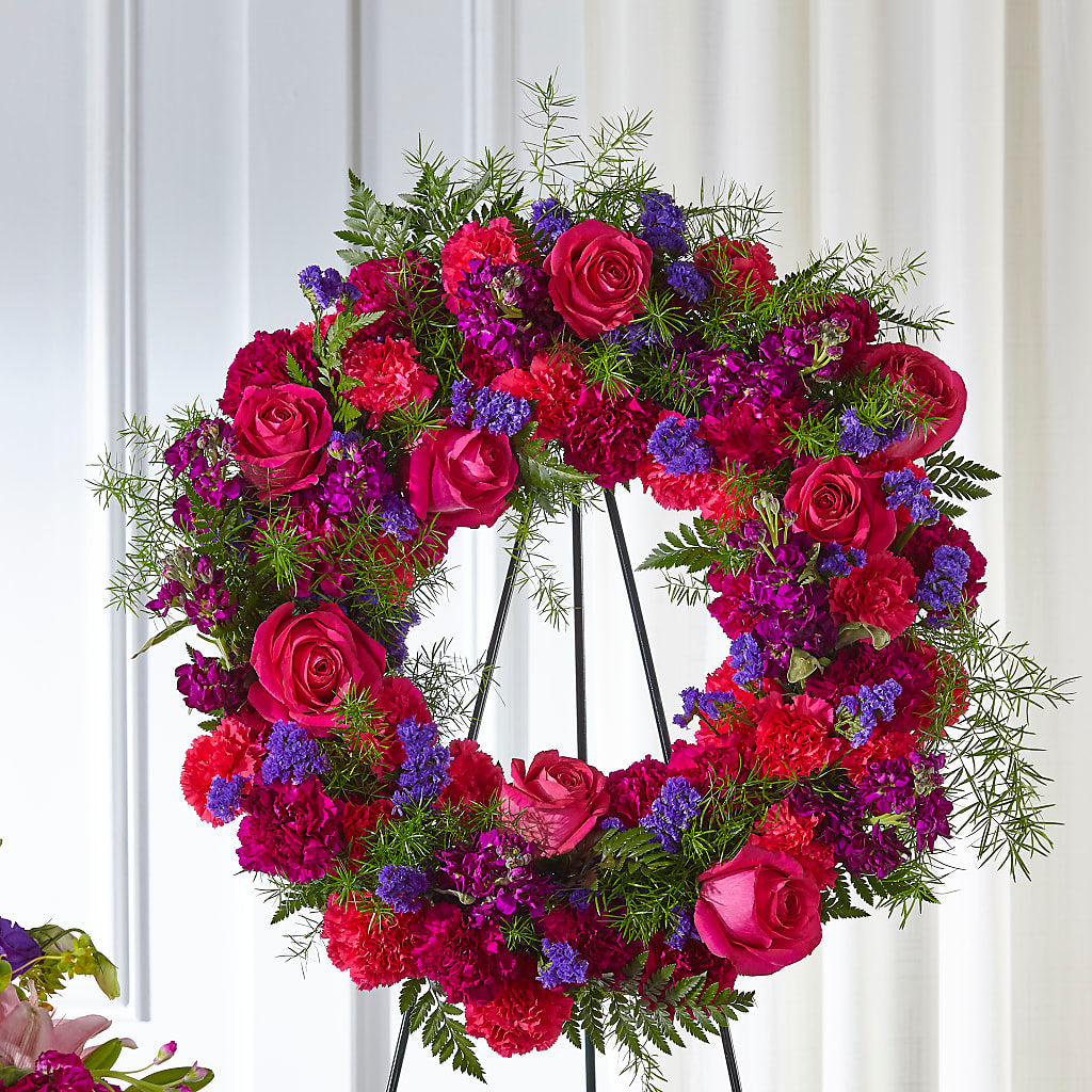 Calming Colors Wreath – Flowers By Oralene Llc, Concord NC