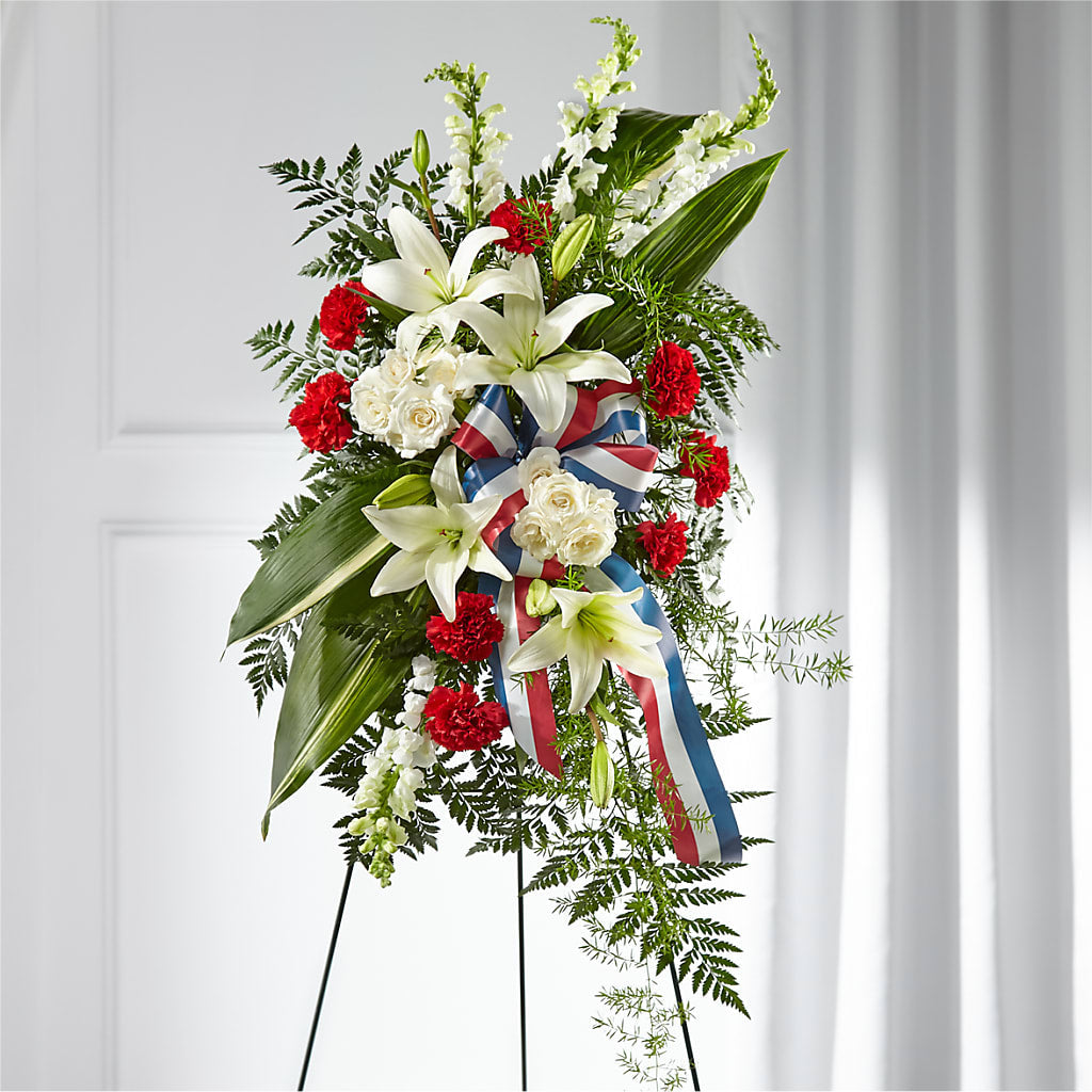Stars of Life Standing Spray – Flowers By Oralene Llc, Concord NC