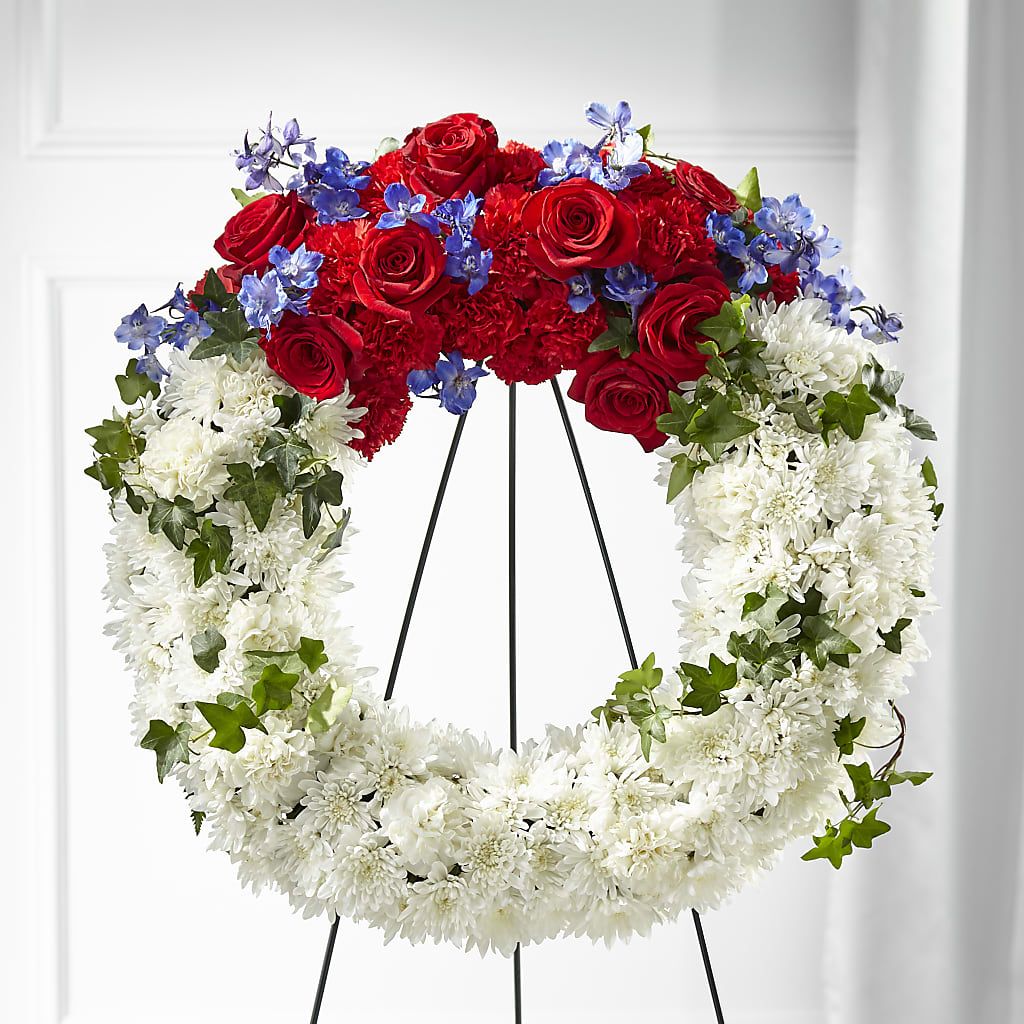 Patriotic Passion Wreath – Flowers By Oralene Llc, Concord NC