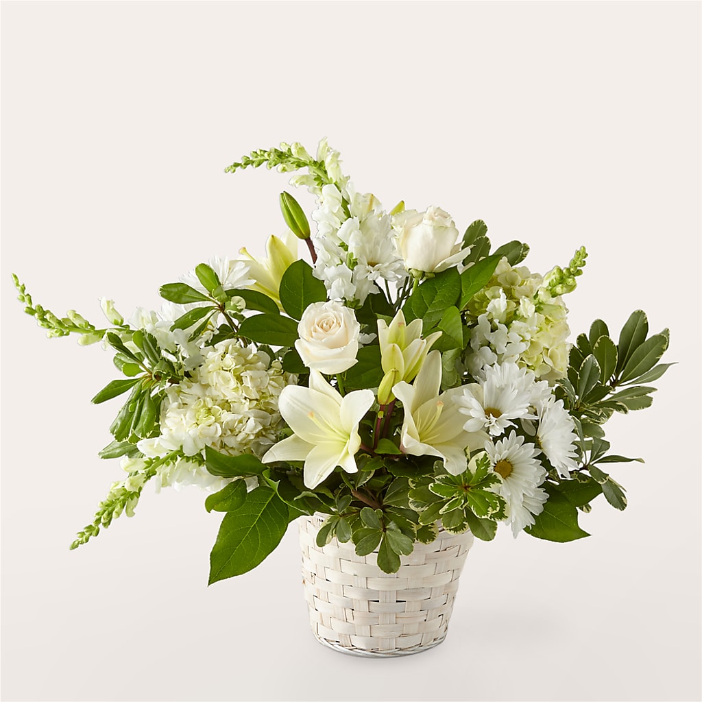 Ivory Elegance Floral Basket – Flowers By Oralene Llc, Concord NC