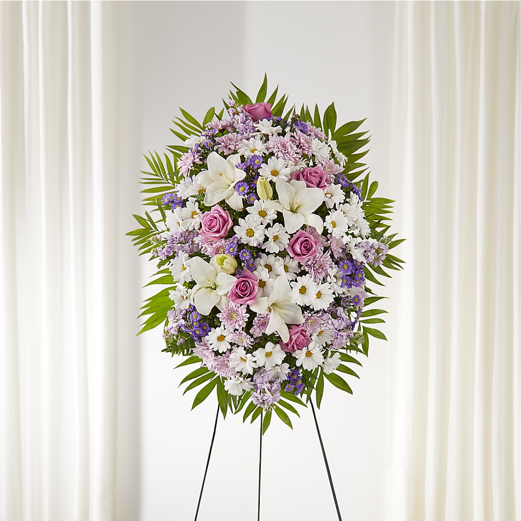 Surrounded by Love Standing Spray – Flowers By Oralene Llc, Concord NC