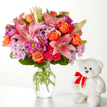 One and Only Bouquet and Bear Bundle –  Flowers By Oralene Llc, Concord NC