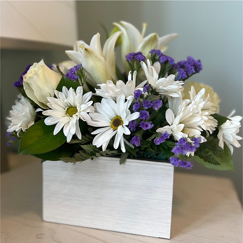 Beyond Blue Box Bouquet –  Flowers By Oralene Llc, Concord NC