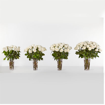 Long Stem White Rose Bouquet –  Flowers By Oralene Llc, Concord NC