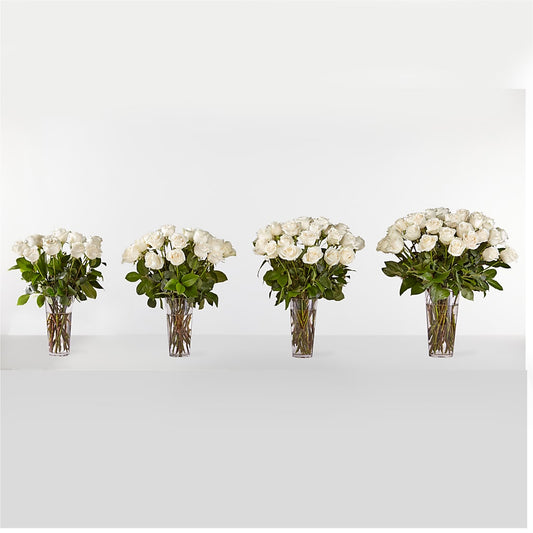 Long Stem White Rose Bouquet –  Flowers By Oralene Llc, Concord NC