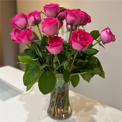 Long Stem Pink Rose Bouquet –  Flowers By Oralene Llc, Concord NC
