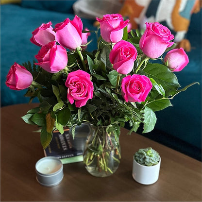 Long Stem Pink Rose Bouquet –  Flowers By Oralene Llc, Concord NC