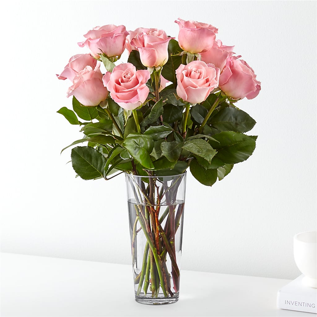 Long Stem Pink Rose Bouquet –  Flowers By Oralene Llc, Concord NC