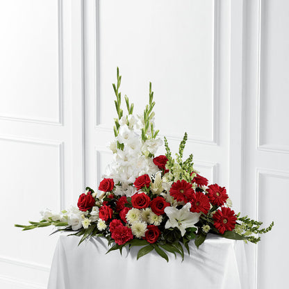 Crimson & White Arrangement –  Flowers By Oralene Llc, Concord NC