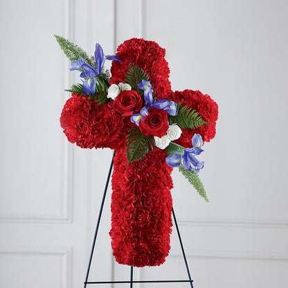 Faithful Hero Floral Cross –  Flowers By Oralene Llc, Concord NC