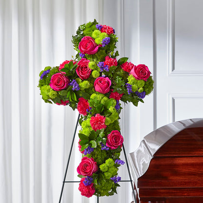 Tribute Rose Floral Cross –  Flowers By Oralene Llc, Concord NC