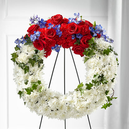 Patriotic Passion Wreath –  Flowers By Oralene Llc, Concord NC