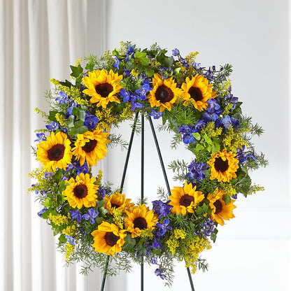 Bright Rays Wreath –  Flowers By Oralene Llc, Concord NC
