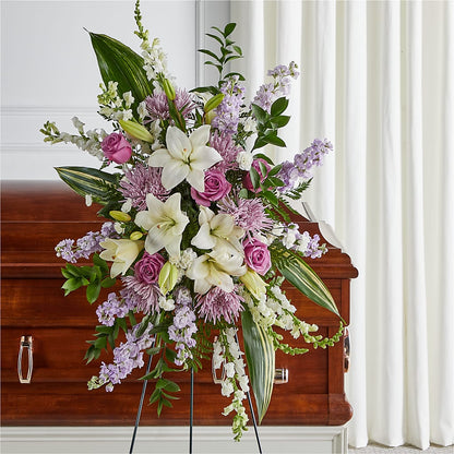 Grateful Hearts Standing Spray –  Flowers By Oralene Llc, Concord NC